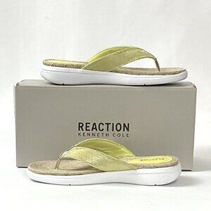 New Reaction by Kenneth Cole Lemon Zest Ready Espadrille Thong Sandal, 9.5